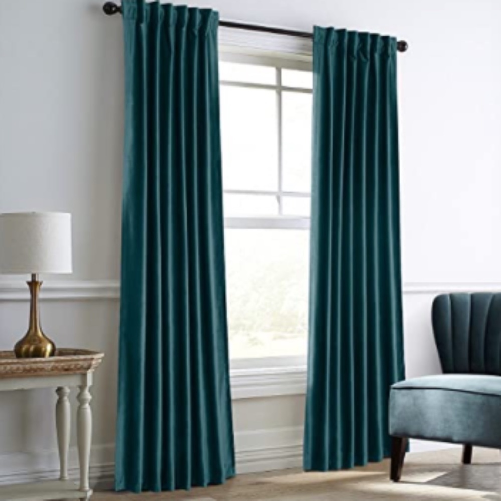 Teal Velvet Curtains